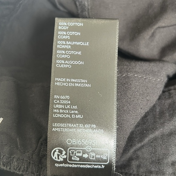 Free People Drawstring Cotton Ruched Pants size XS black casual NWOT - Picture 8 of 8